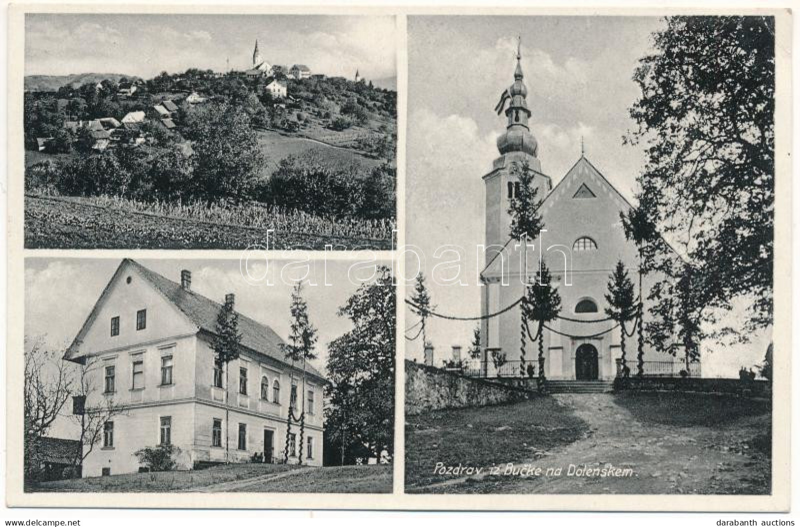 * T2/T3 Bucka Na Dolenjskem, Bucke Na Dolenskem; Church, Hotel (EK) - Ohne Zuordnung