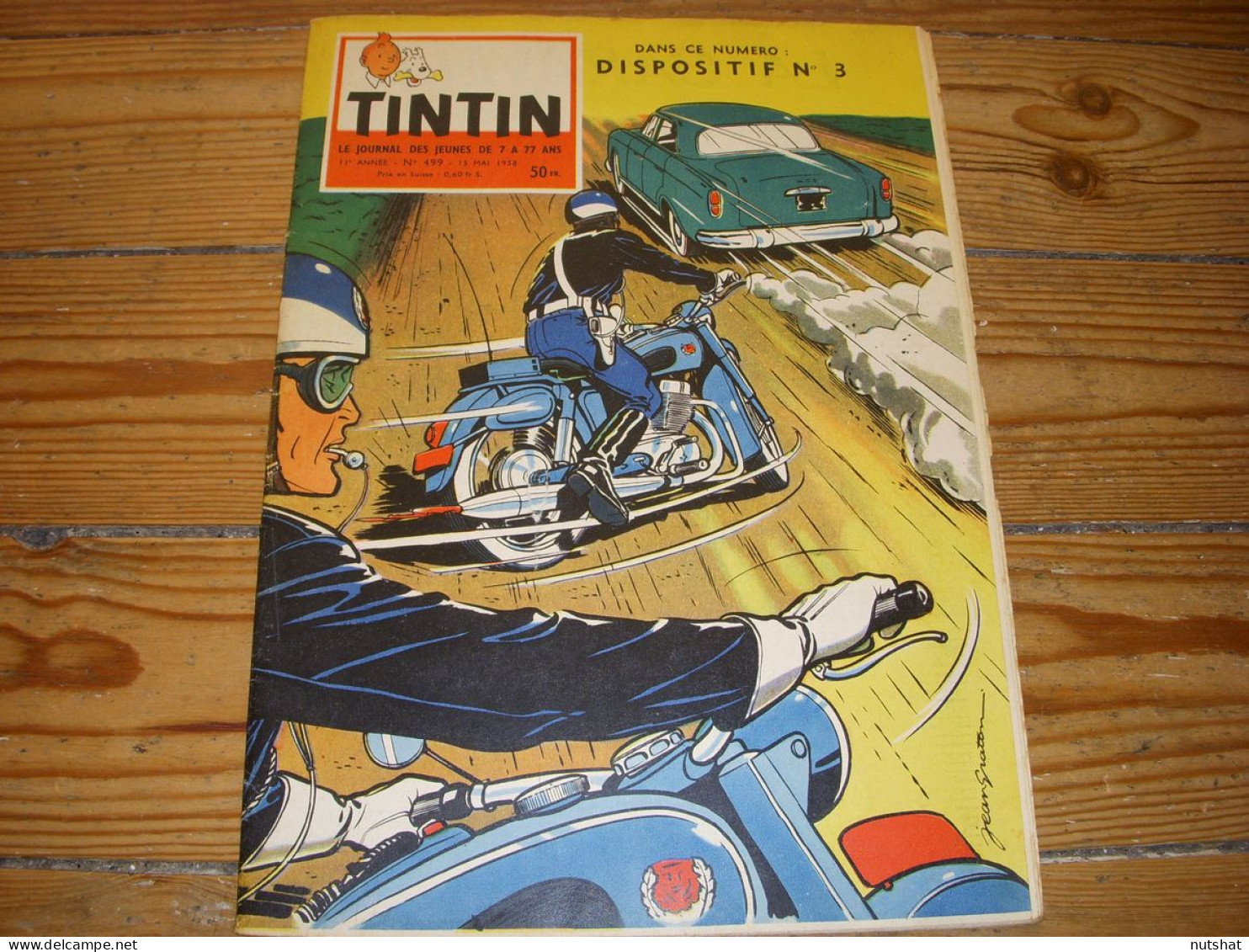 TINTIN 499 15.05.1958 AVION La CARAVELLE AUTO BEAULIEU ROYAUMES SCANDINAVES - Tintin
