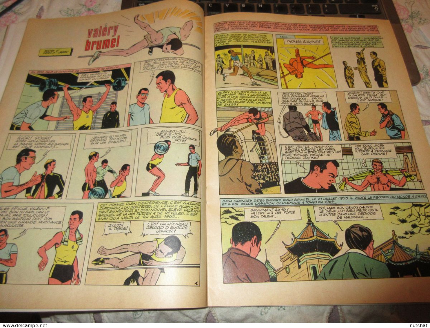 TINTIN 1117 26.03.1970 SPECIAL SPORT SKI Jean BERANGER BD Sur Valery BRUMEL      - Tintin