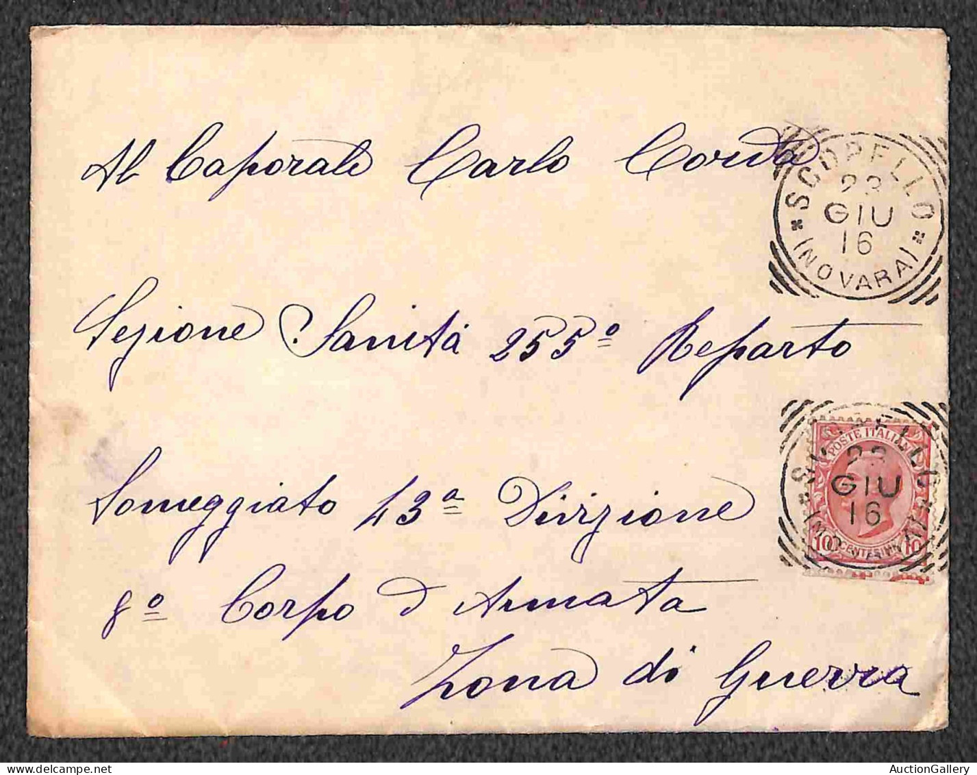 Regno - Posta Militare - Due Lettere Entrambe Da Scopello Con Annullo Tondo Riquadrato Dell'aprile/giugno 1916 E Affranc - Other & Unclassified