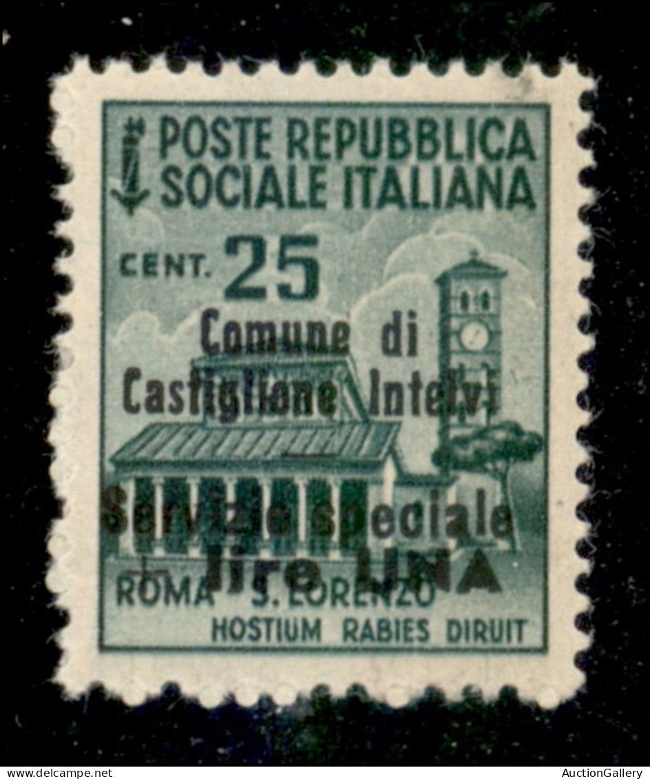 Emissioni Locali - Castiglione D'Intelvi - 1945 - 25 Cent + 1 Lira (7) - Gomma Integra - Otros & Sin Clasificación