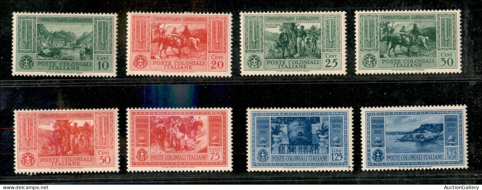 Colonie - Emissioni Generali - 1932 - Garibaldi (1/10 + Aerea 1/7) - Serie Completa - Gomma Originale - Otros & Sin Clasificación