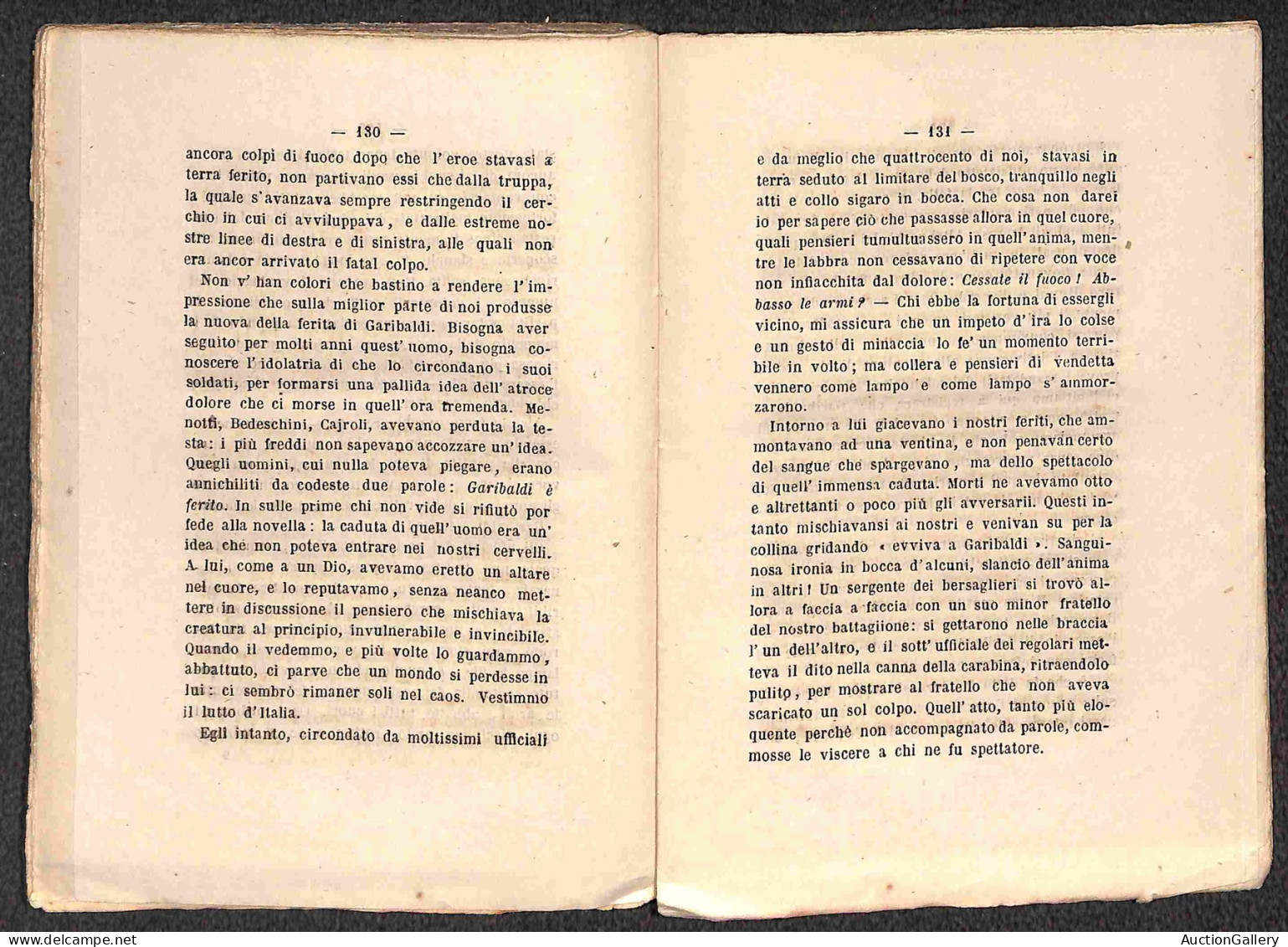 DOCUMENTI/VARIE - 1863 - Da Palermo ad Aspromonte (frammenti di Francesco Zappert) - libro di 152 pagine copertinato (12