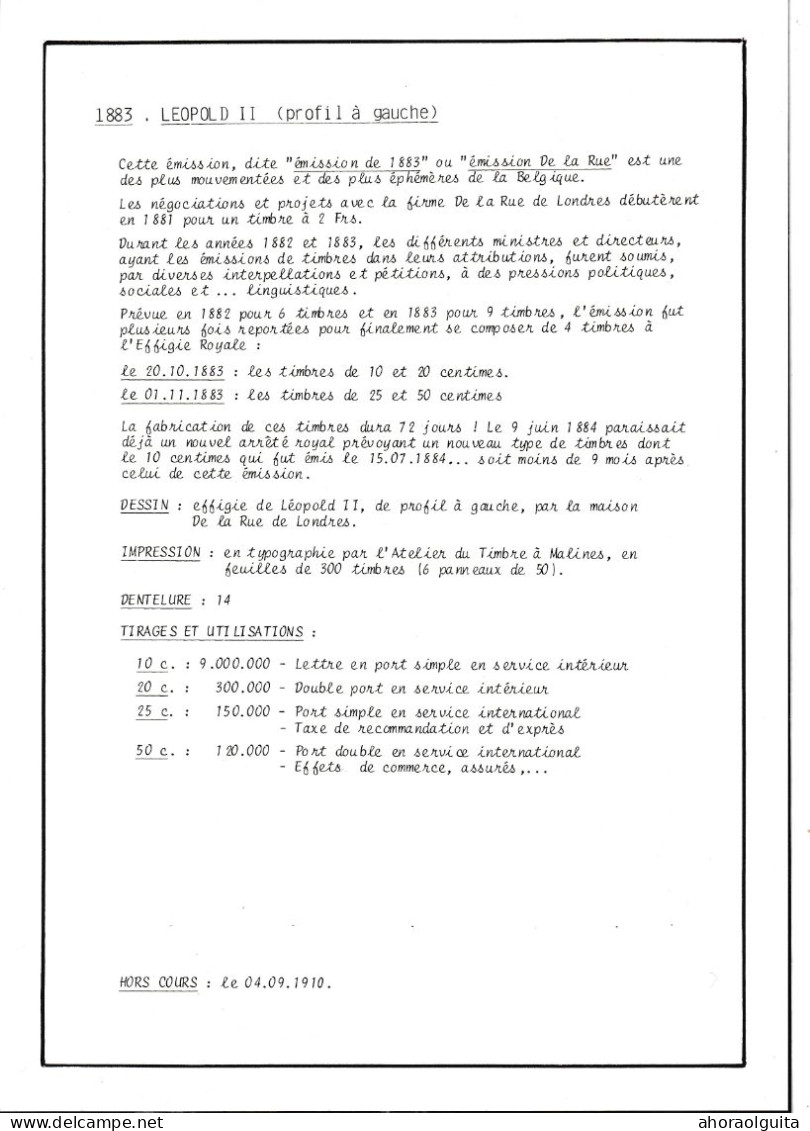 DDFF 834 - Emission Maudite - TP 38 Annulation LOUVAIN STATION 22 DEC 1883 - RARE En 1883 - 1883 Léopold II