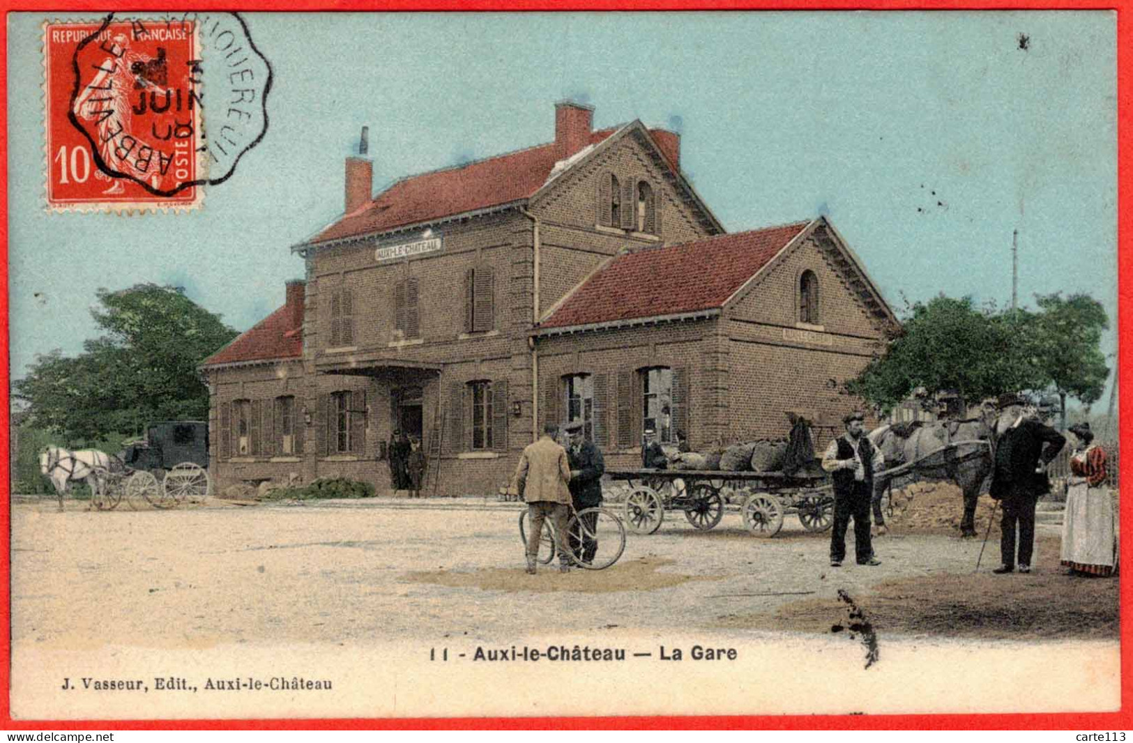 62 - B29777CPA - AUXI LE CHÂTEAU - La Gare - Très Bon état - PAS-DE-CALAIS - Auxi Le Chateau