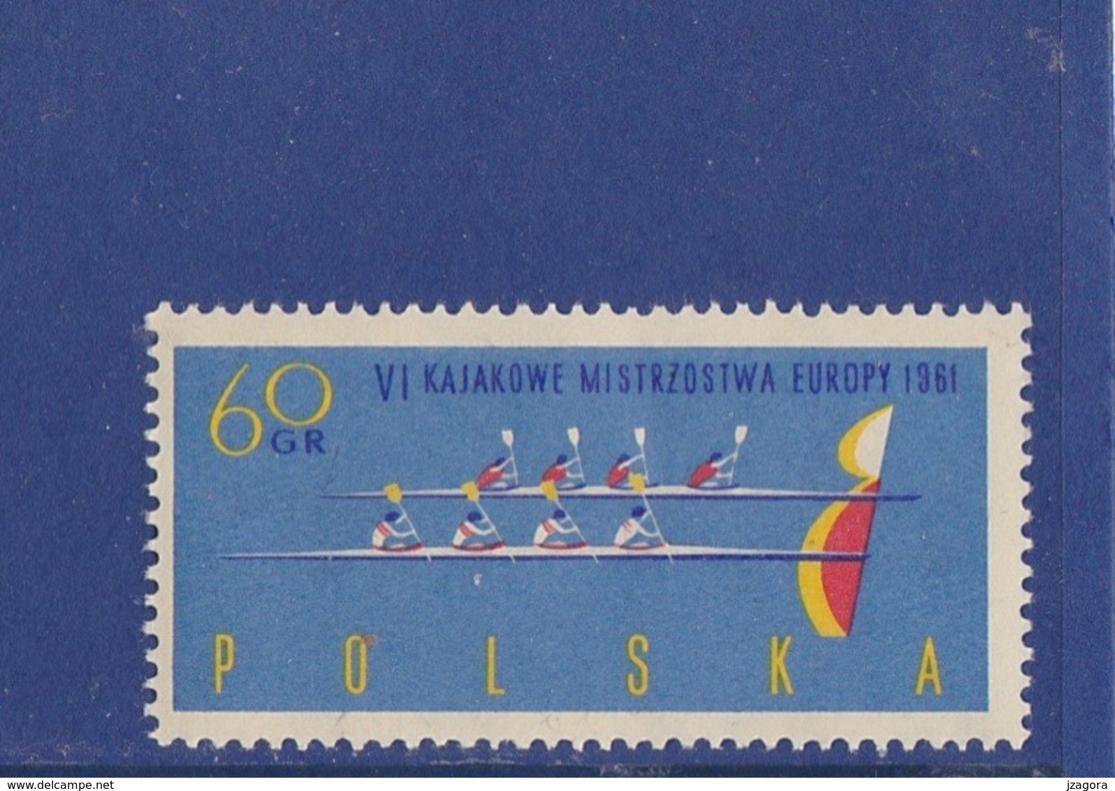 WATER SPORTS KAYAKING Kajakfahren Faire Du Kayak EUROPA CHAMPIONSCHIP POLAND POLEN POLOGNE1961 Mi 1255 MNH ROWING - Kano