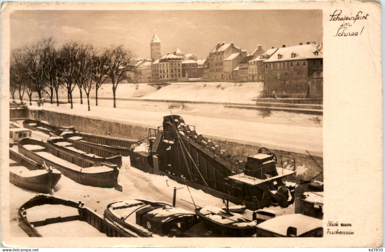 Schweinfurt Im Schnee, Blick Zum Fischerrain - Schweinfurt