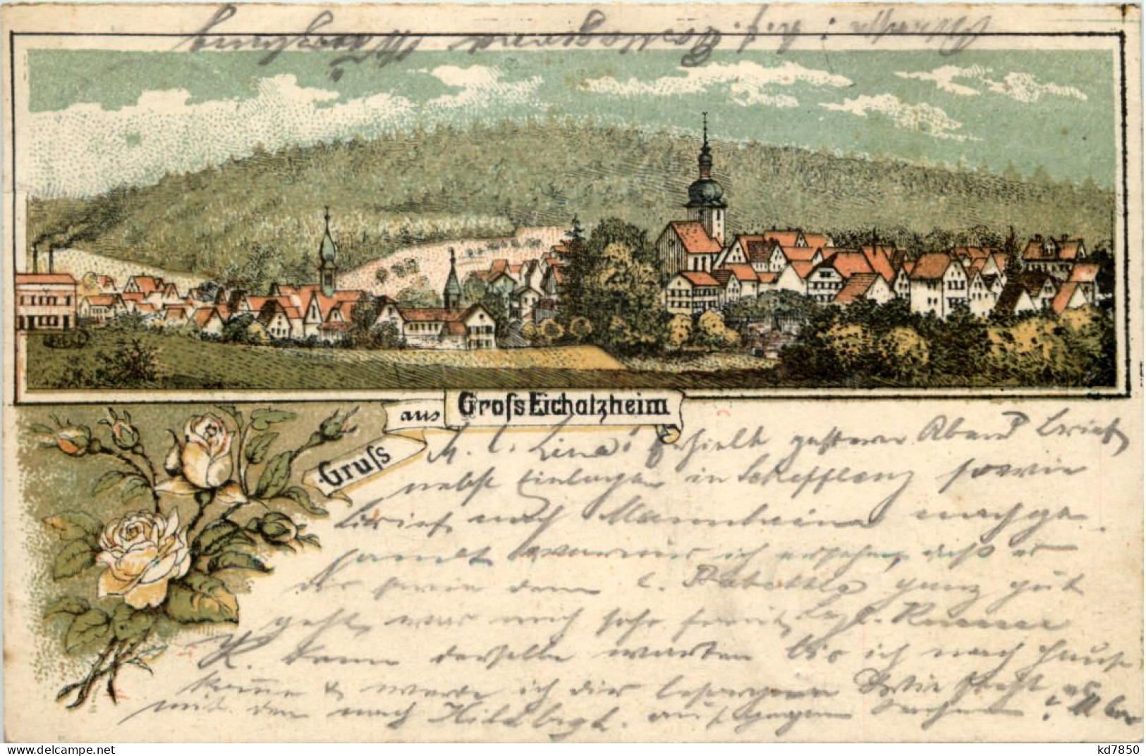 Gruss Aus Gross Eicholzheim - Litho - Seckach - Mosbach