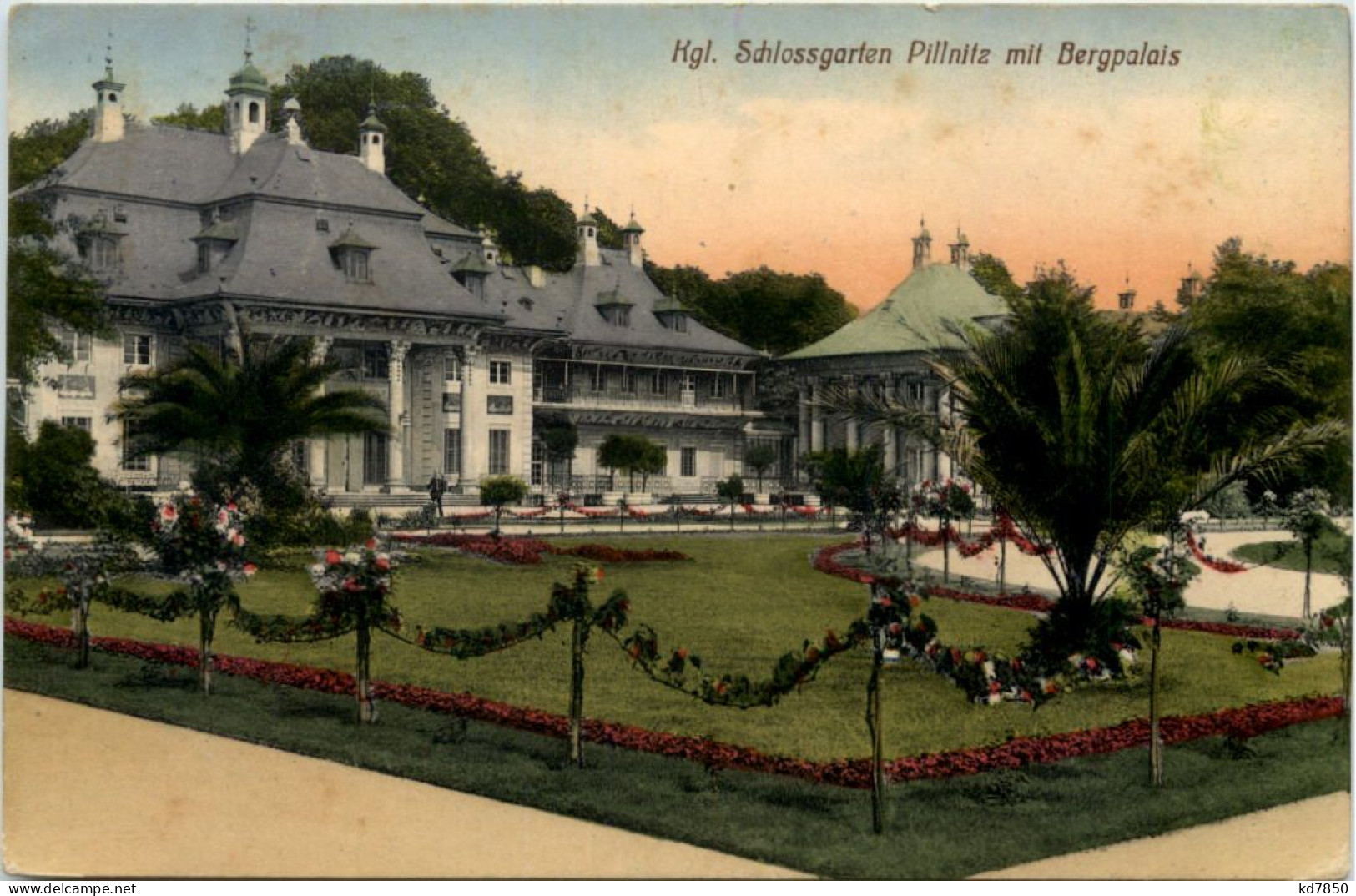 Dresden, -Pillnitz, Partie Im Kgl. Schlossgarten Mit Bergpalais - Pillnitz