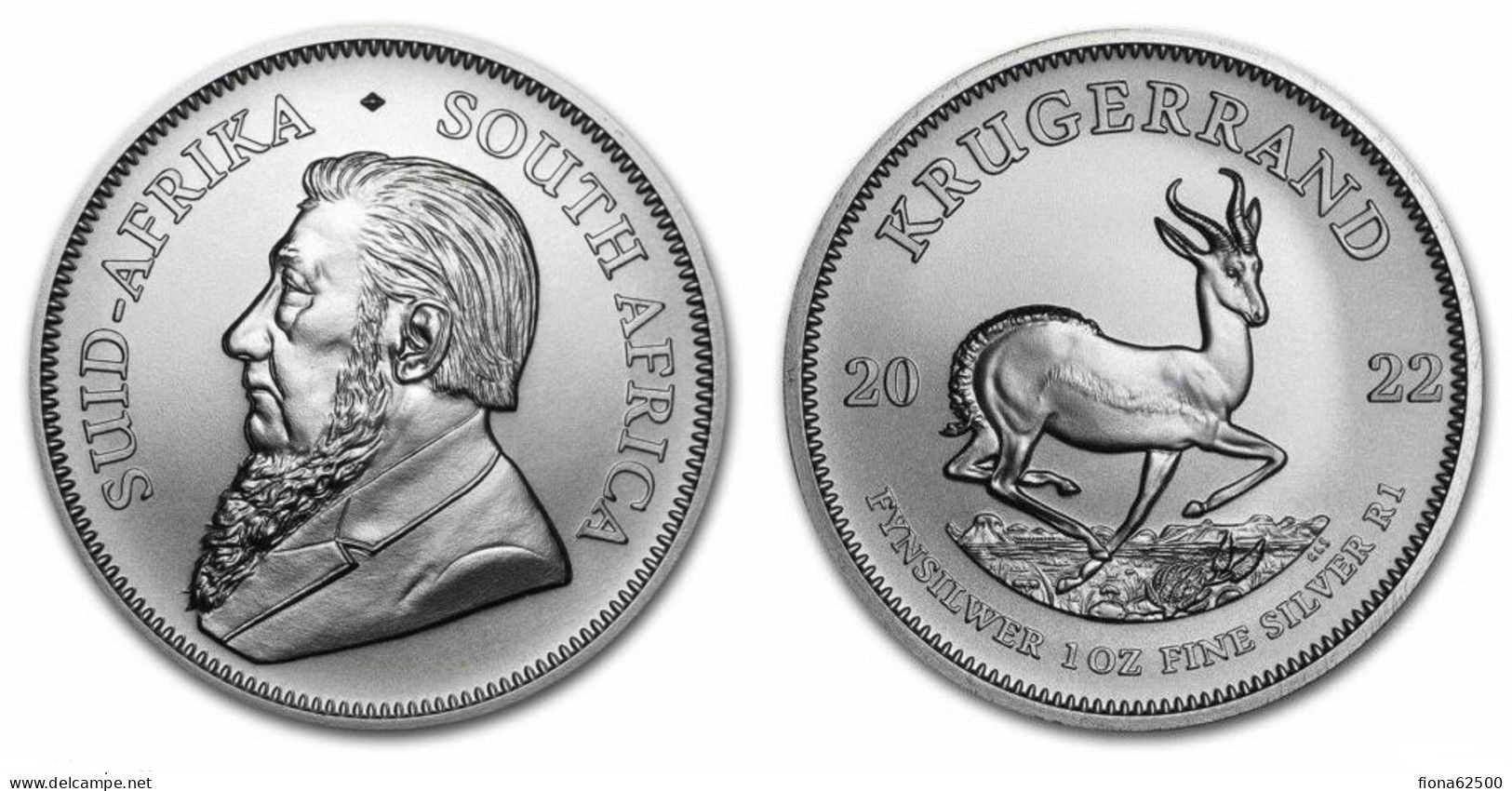 AFRIQUE DU SUD . KRUGERRAND . 1 ONCE ARGENT 2022 . - Sudáfrica