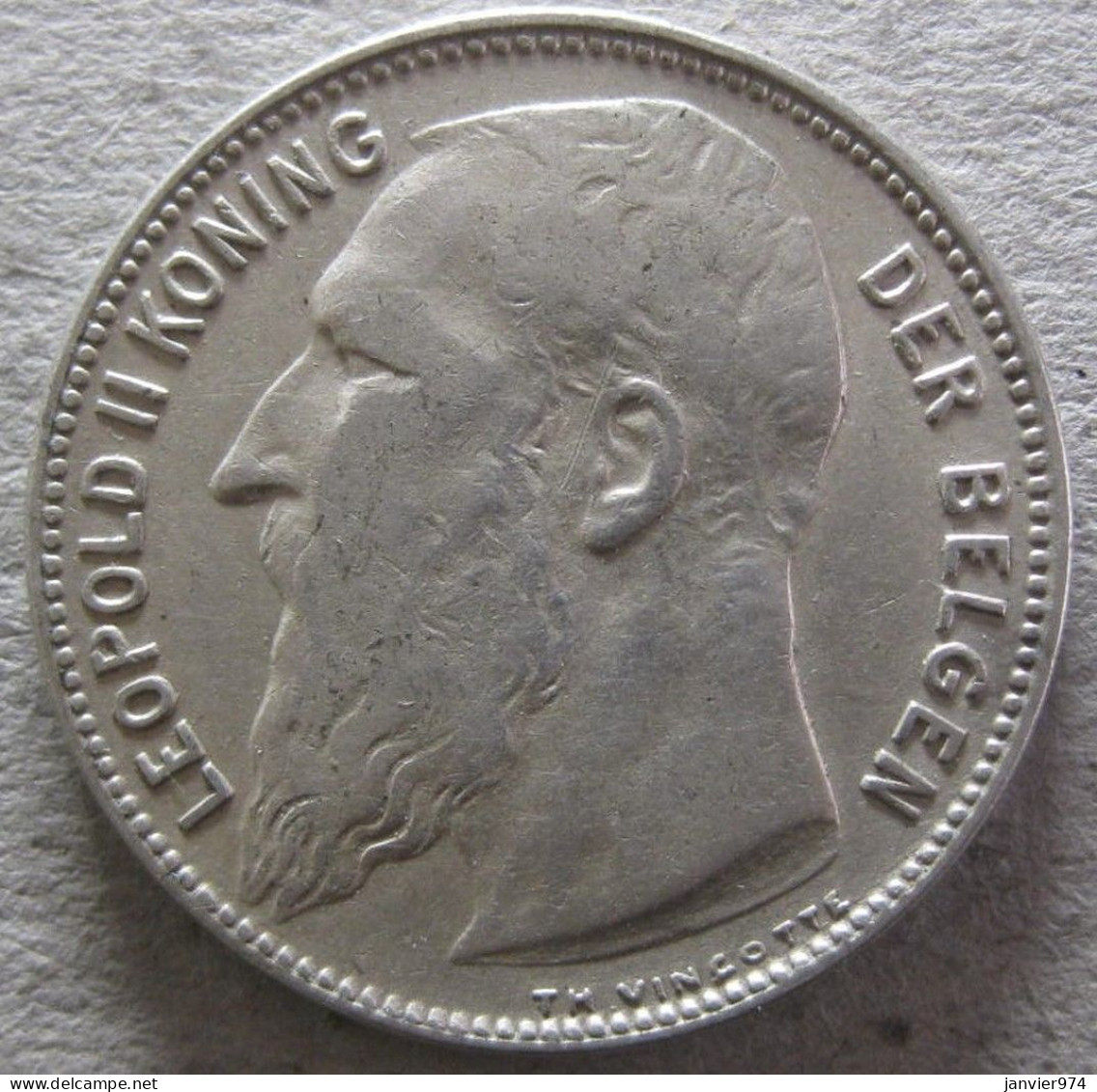 Belgique. 1 Franc 1909 Léopold II, Légende Flamand , En Argent, Superbe - 1 Franc