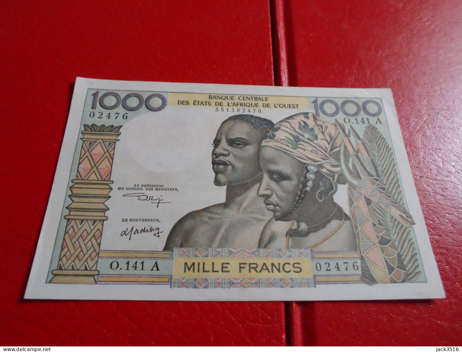 Billet 1000 Francs Côte D'ivoire 1965 Spl/au 02476 - Andere - Afrika