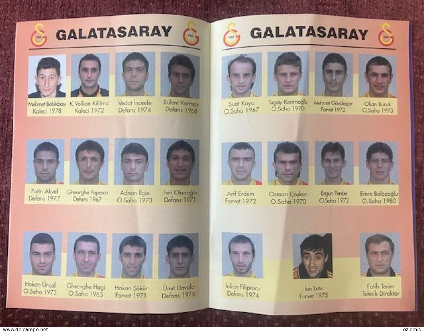 GALATASARAY - FENERBAHCE  ,TURKEY LEAGUE   ,MATCH SCHEDULE 1998 - Books