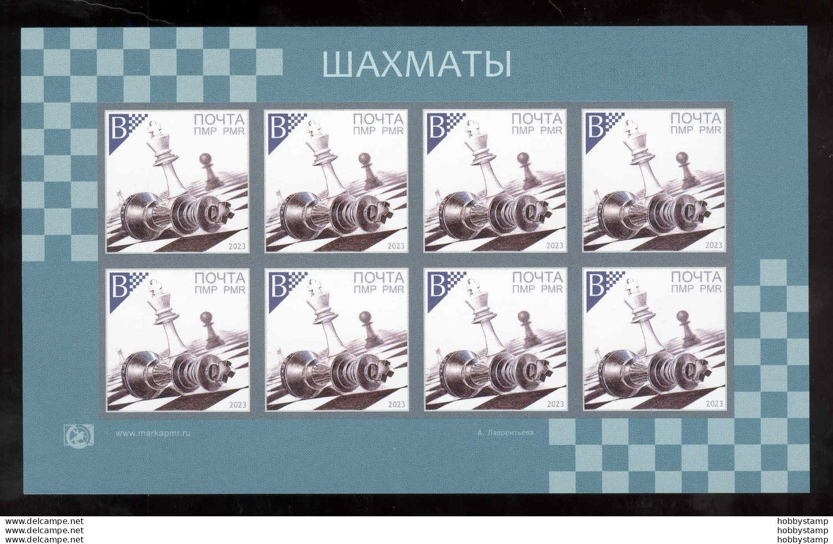 Label Transnistria 2023 Chess Sheet**MNH Imperforated - Vignettes De Fantaisie