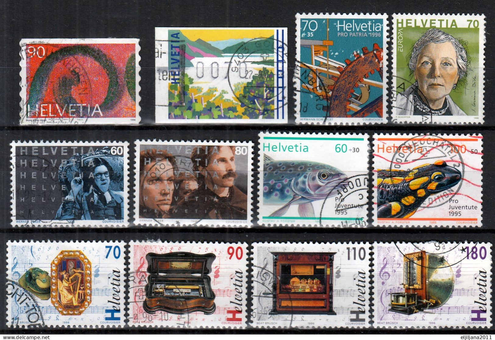 Switzerland / Helvetia / Schweiz / Suisse 1995 - 1996 ⁕ Nice Collection / Lot Of 27 Used Stamps - See All Scan - Oblitérés