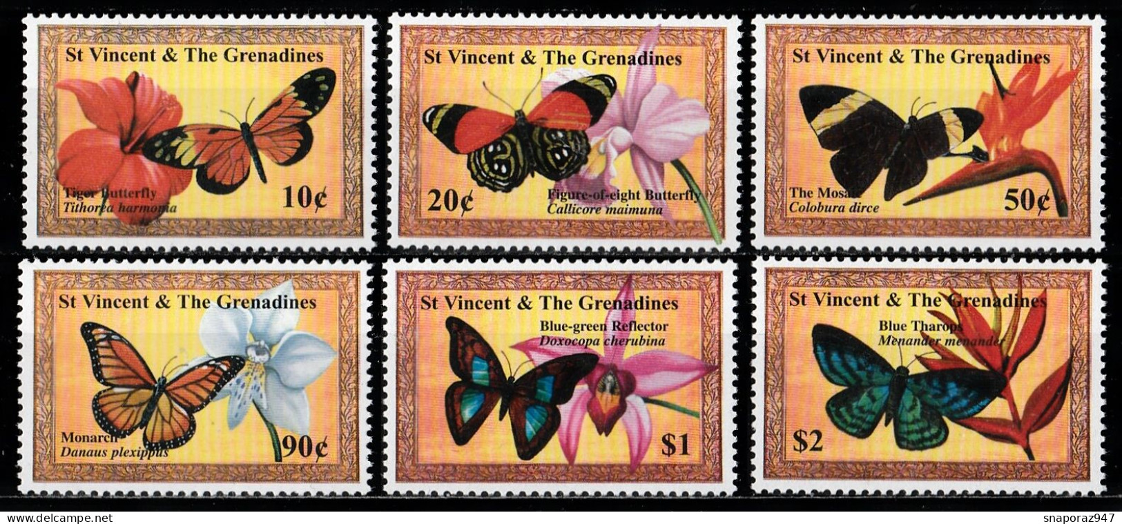 2001 St.Vincent & Grenadines  Farfalle Butterflies Papillons MNH ** Fo153 - Vlinders