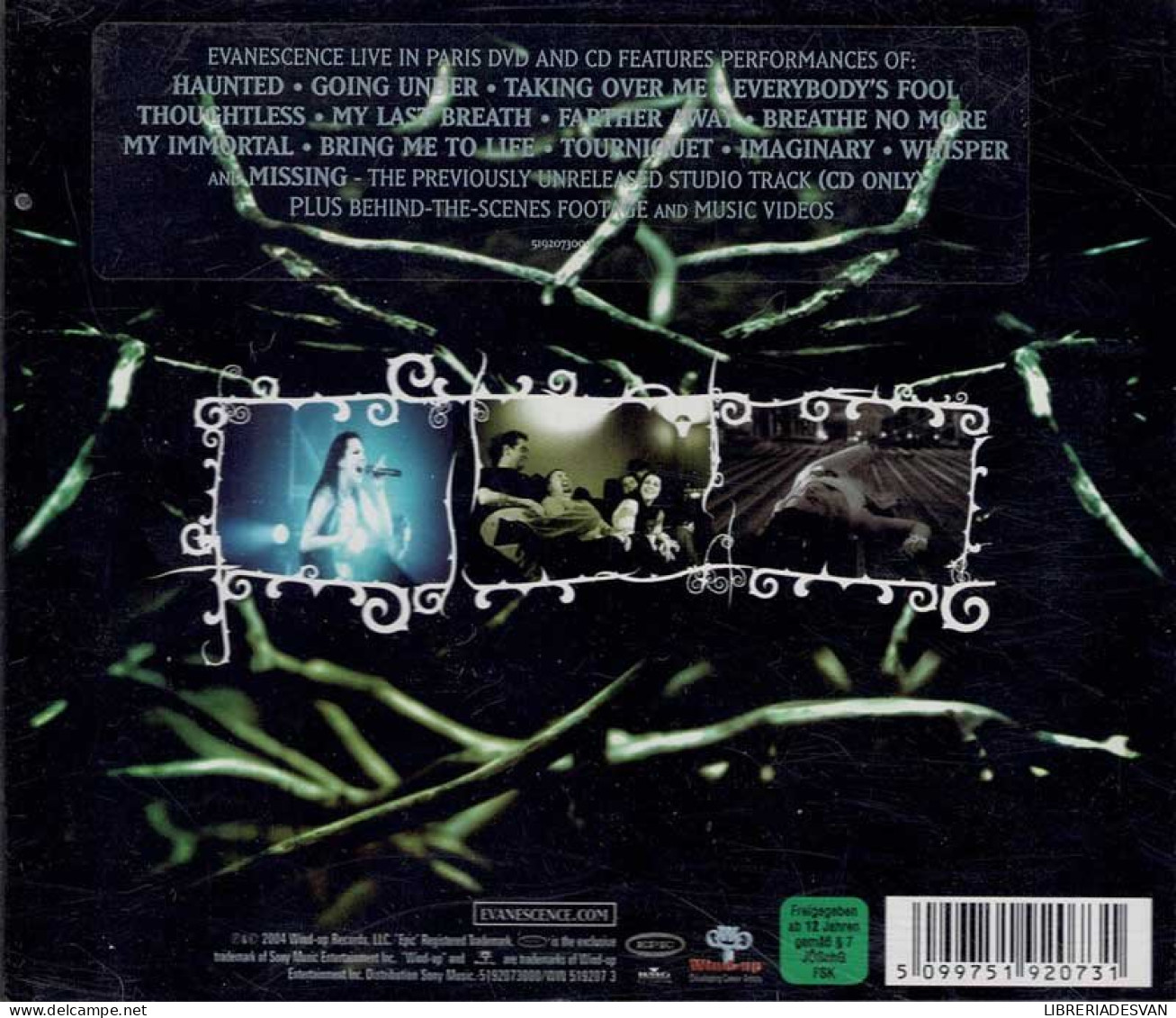 Evanescence - Anywhere But Home. CD + DVD - Musique De Films