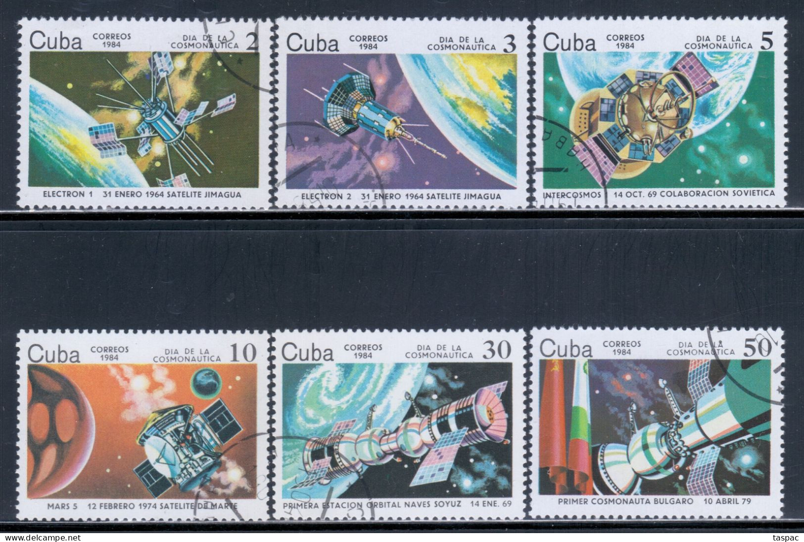 Cuba 1984 Mi# 2844-2849 Used - Cosmonauts' Day / Space - Gebraucht