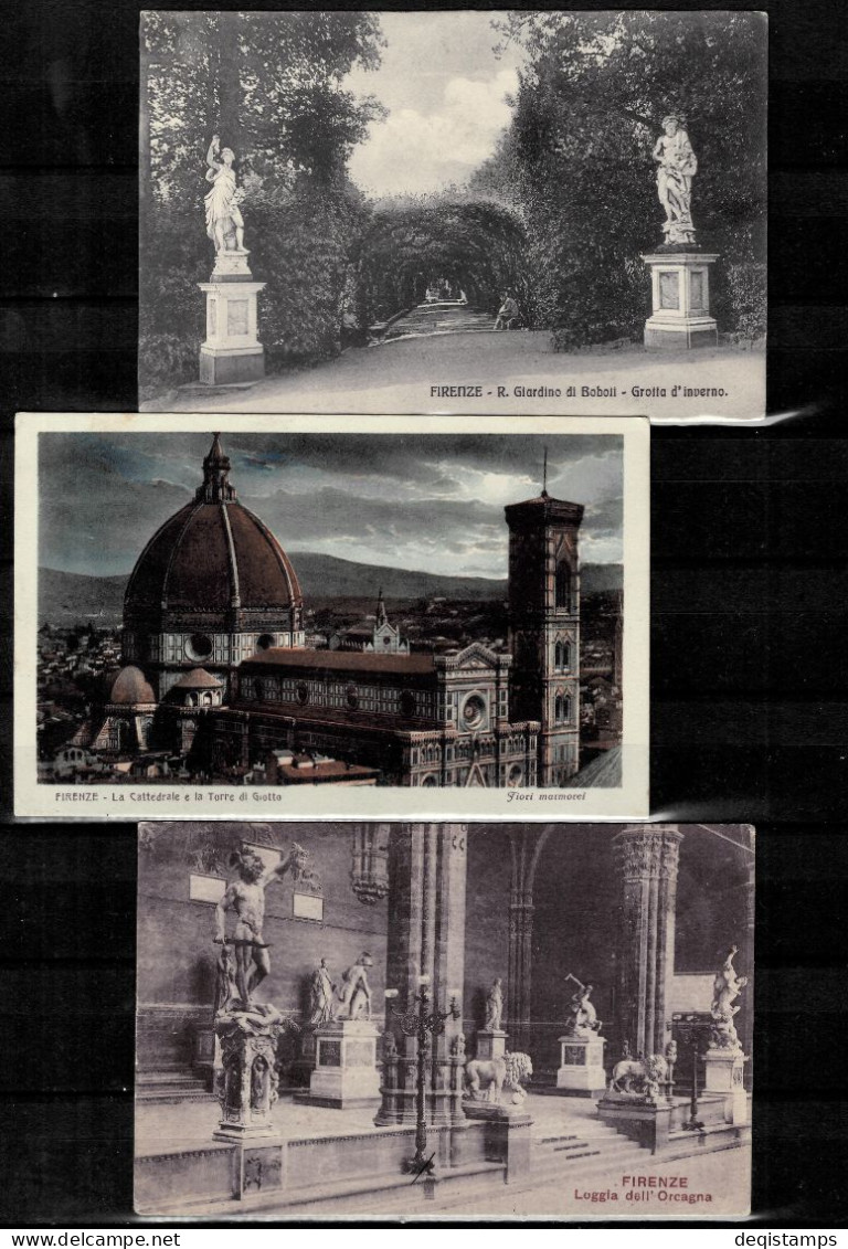 Italy / Firence 1910/30  Postcards - Verzamelingen & Kavels