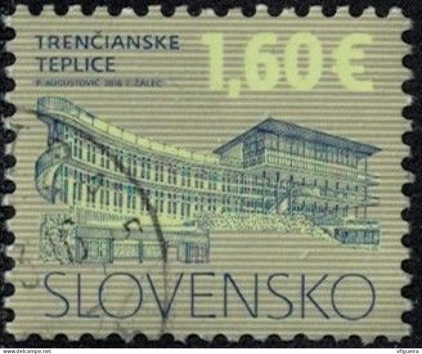 Slovaquie 2016 Oblitéré Used Bâtiments Ville De Trencianske Teplice Y&T SK 683 SU - Used Stamps