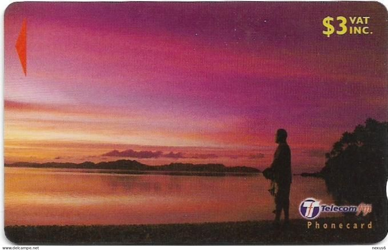 Fiji - Tel. Fiji - Dawn To Dusk - Fisherman At Sunset - 30FIB - 2000, 3$, Used - Fidschi