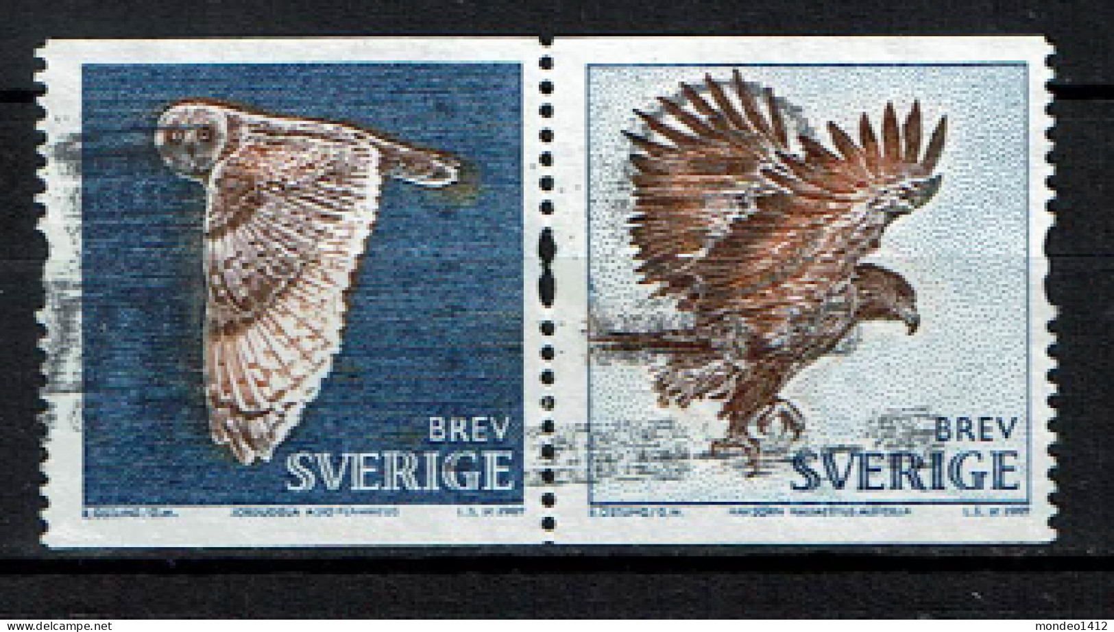 Sweden 2009 - Owl And Eagle -  Used - Gebraucht