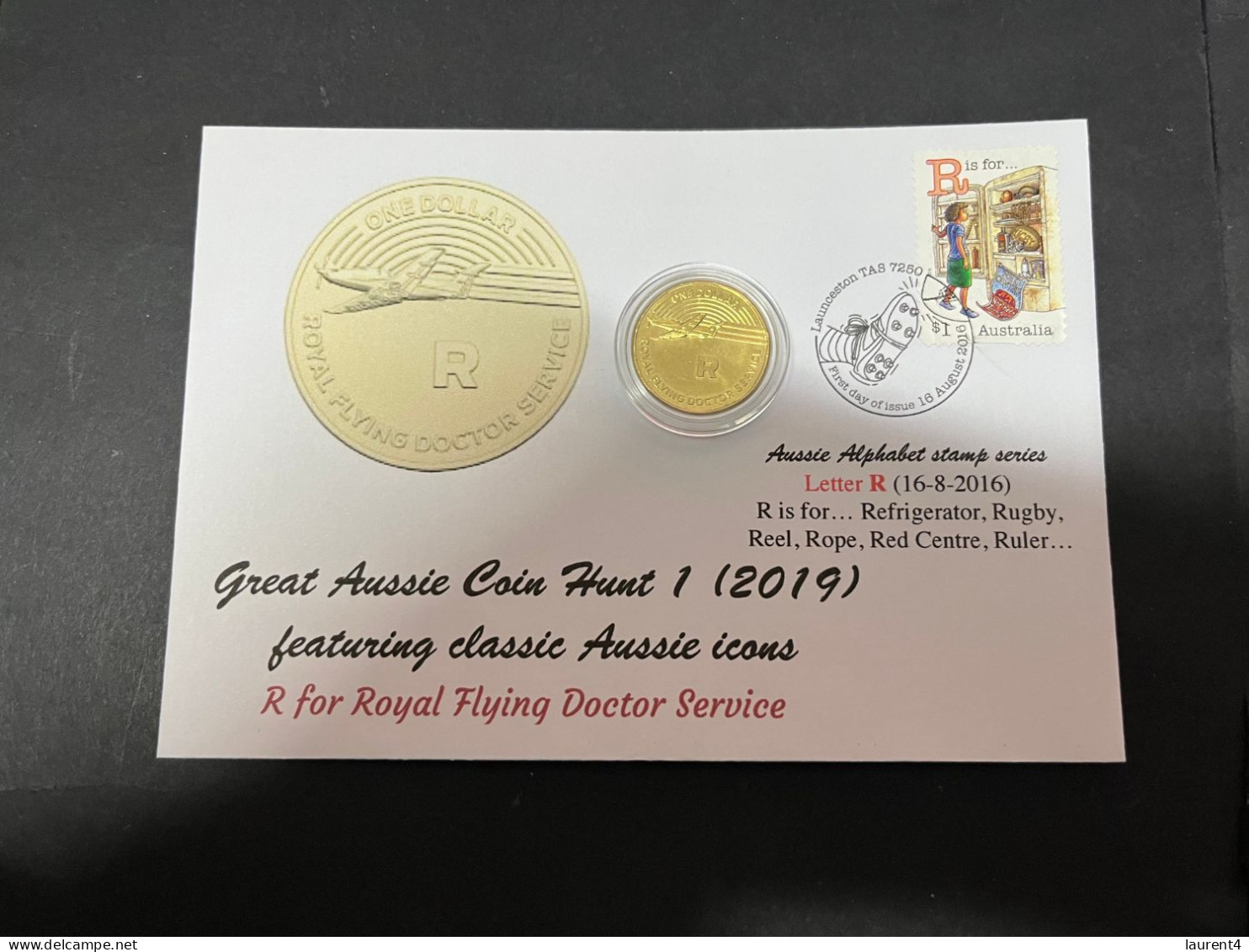 10-4-2024 (1 Z 32) Great Aussie Coin Hunt 2019 - R Is For Royal Flying Doctor Service $ 1.00 Coin - Dollar