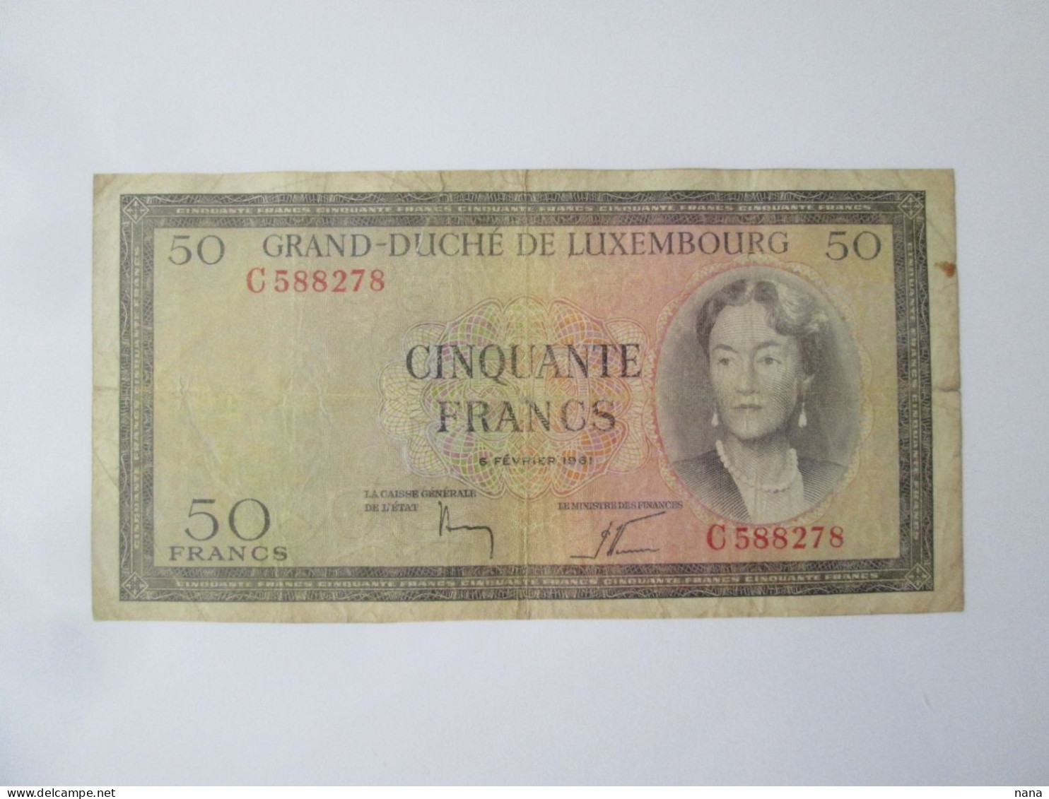 Luxembourg 50 Francs 1961 Banknote See Pictures - Luxembourg