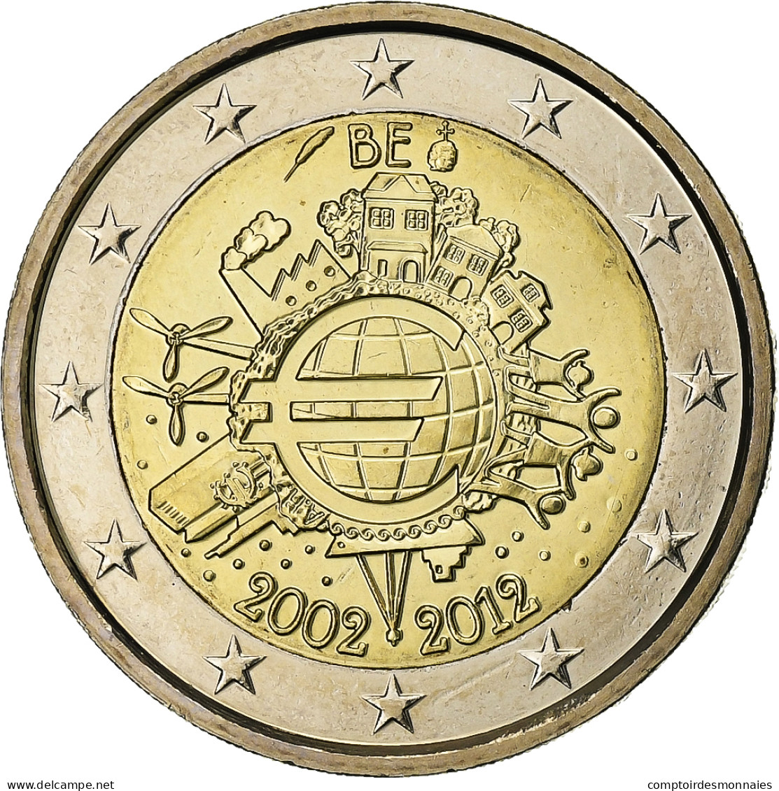 Belgique, 2 Euro, €uro 2002-2012, 2012, SPL+, Bimétallique - Belgio