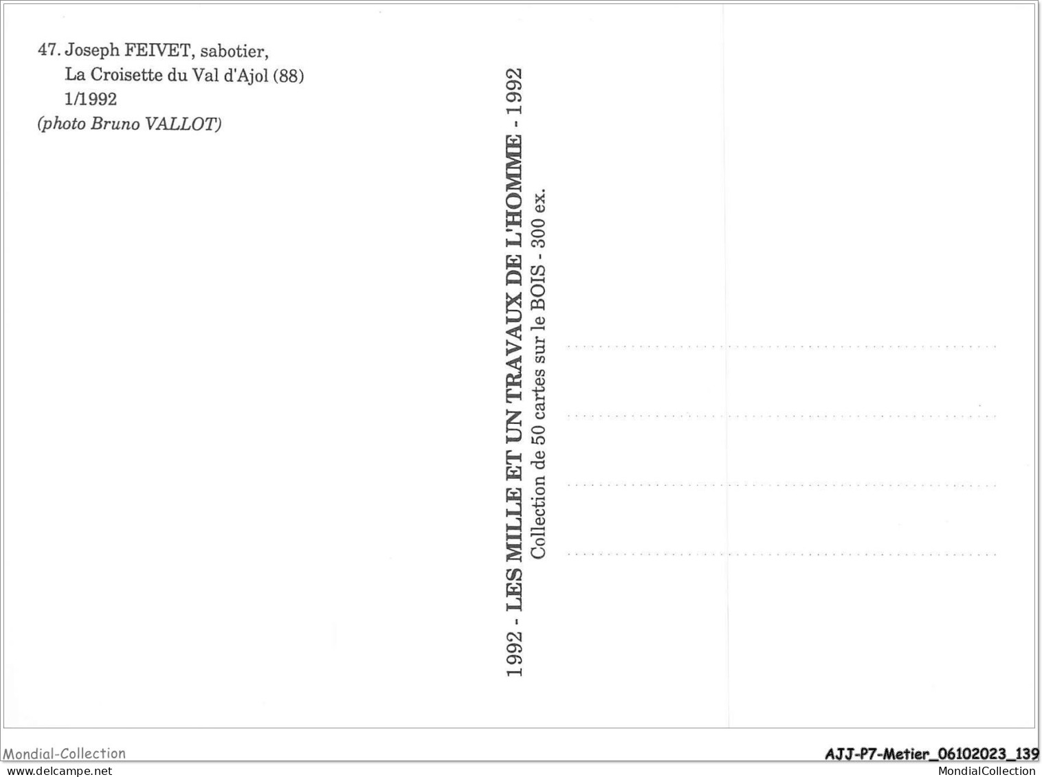 AJJP7-0678 - METIER - JOSEPH FEIVET - SABOTIER - LA CROISETTE DU VAL D'AJOL  - Artisanat