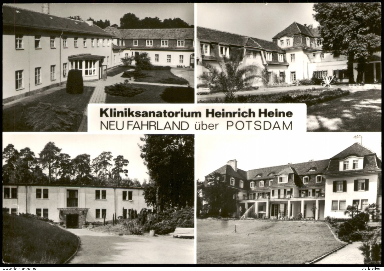 Neu Fahrland-Potsdam DDR Mehrbildkarte Kliniksanatorium Heinrich Heine 1983 - Neu Fahrland