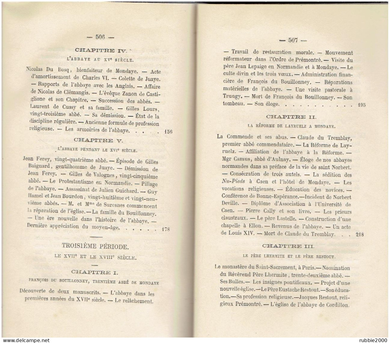 ESSAI HISTORIQUE SUR L ABBAYE DE MONDAYE DE L ORDRE DE PREMONTE 1874 PAR GODEFROID MADELEINE - Normandië