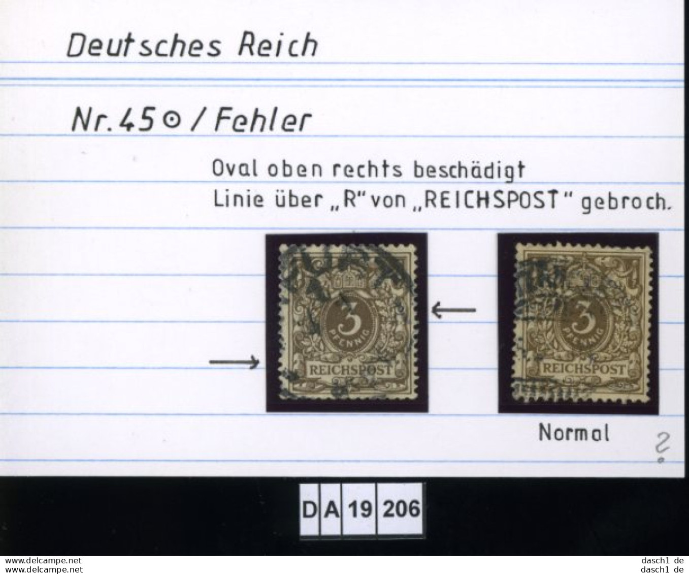 Deutsches Reich , 5 Lose U.a. 47 , PLF / Abart - Siehe Foto - Plaatfouten & Curiosa