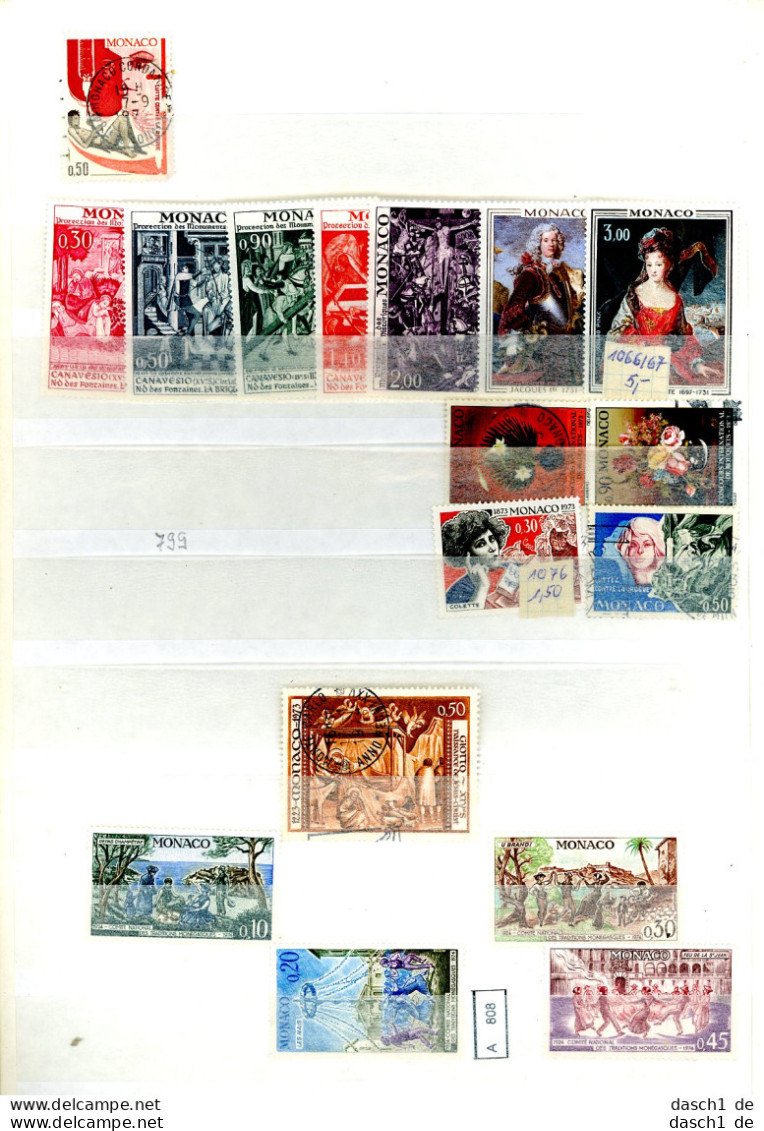 Sammlung Auf Großer Albumseite,xx,x,o, 5 Lose U.a.  Monaco - Collections, Lots & Séries