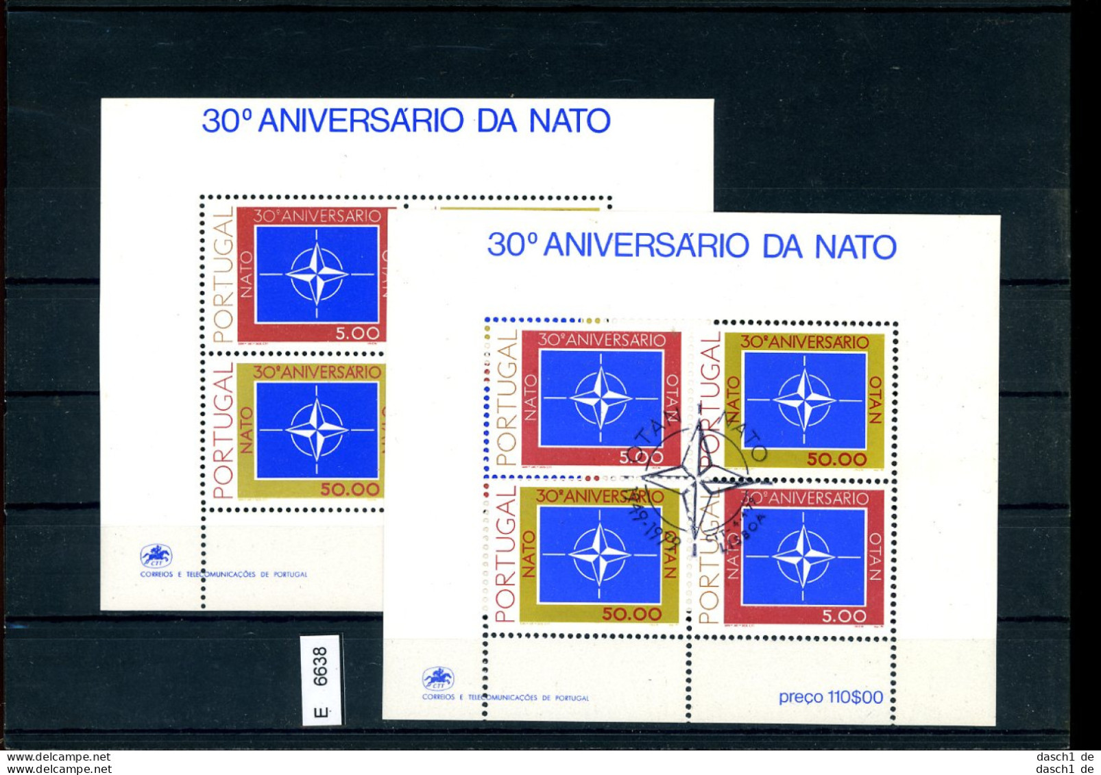 Portugal xx, o, 10 Lose u.a. ATM FDC 1984