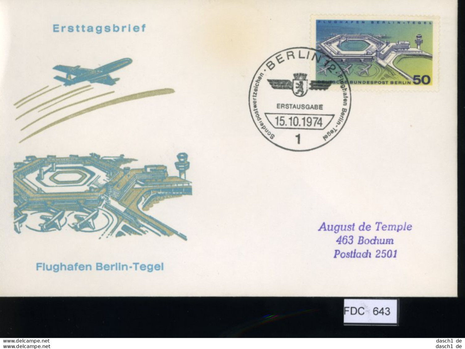 Berlin, FDC, 6 Lose U.a. 1974, Mi.-Nr. 466 - Otros & Sin Clasificación