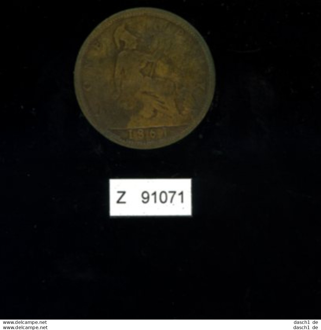 Großbritannien, One Penny, 1861, Farting (?) 1915, Anzahl 2 Einzellose - D. 1 Penny