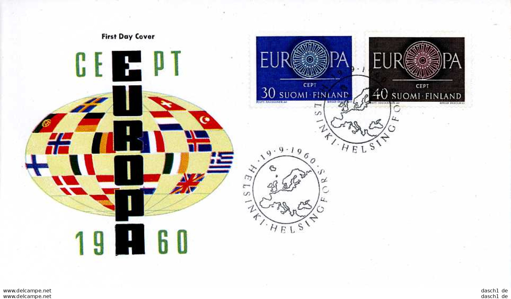 Europa, CEPT, 1960, FDC und Sonderbelege, 21 Briefe