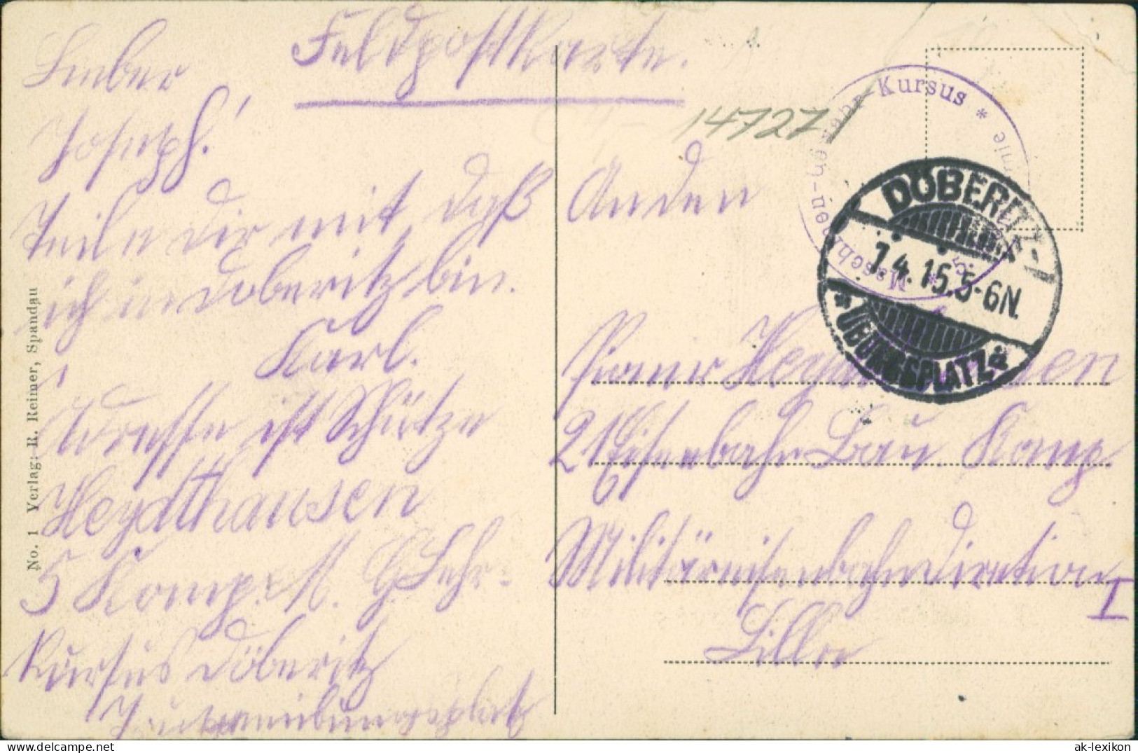 Ansichtskarte Dallgow-Döberitz Baracken-Lager, Truppenübungsplatz G1915 - Dallgow-Doeberitz