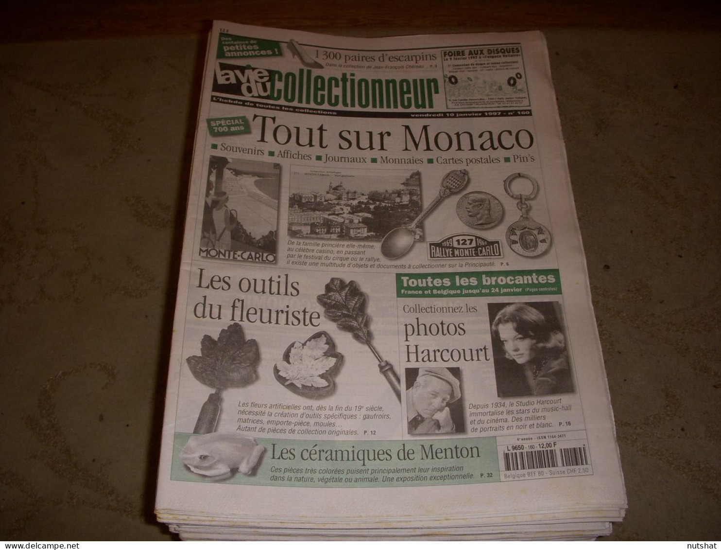 LVC VIE Du COLLECTIONNEUR 160 10.01.1997 MONACO SIFFLETS CHASSE MARINE CYCLE  - Trödler & Sammler