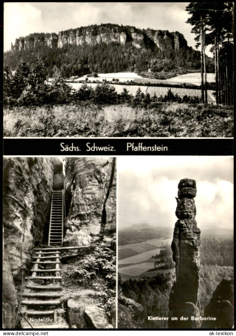 Pfaffendorf-Königstein Sächsische Schweiz Pfaffenstein  Bergsteiger 3 Bild 1976 - Königstein (Sächs. Schw.)