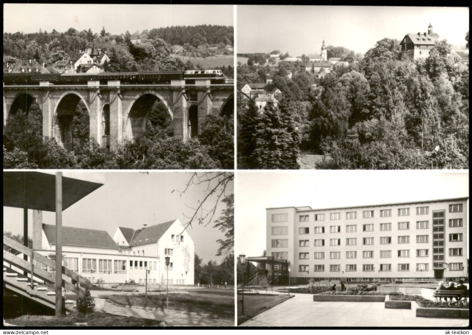 Jößnitz-Plauen Vogtland Mehrbild-AK Elstertalbrücke  FDGB-Erholungsheimen 1989 - Plauen