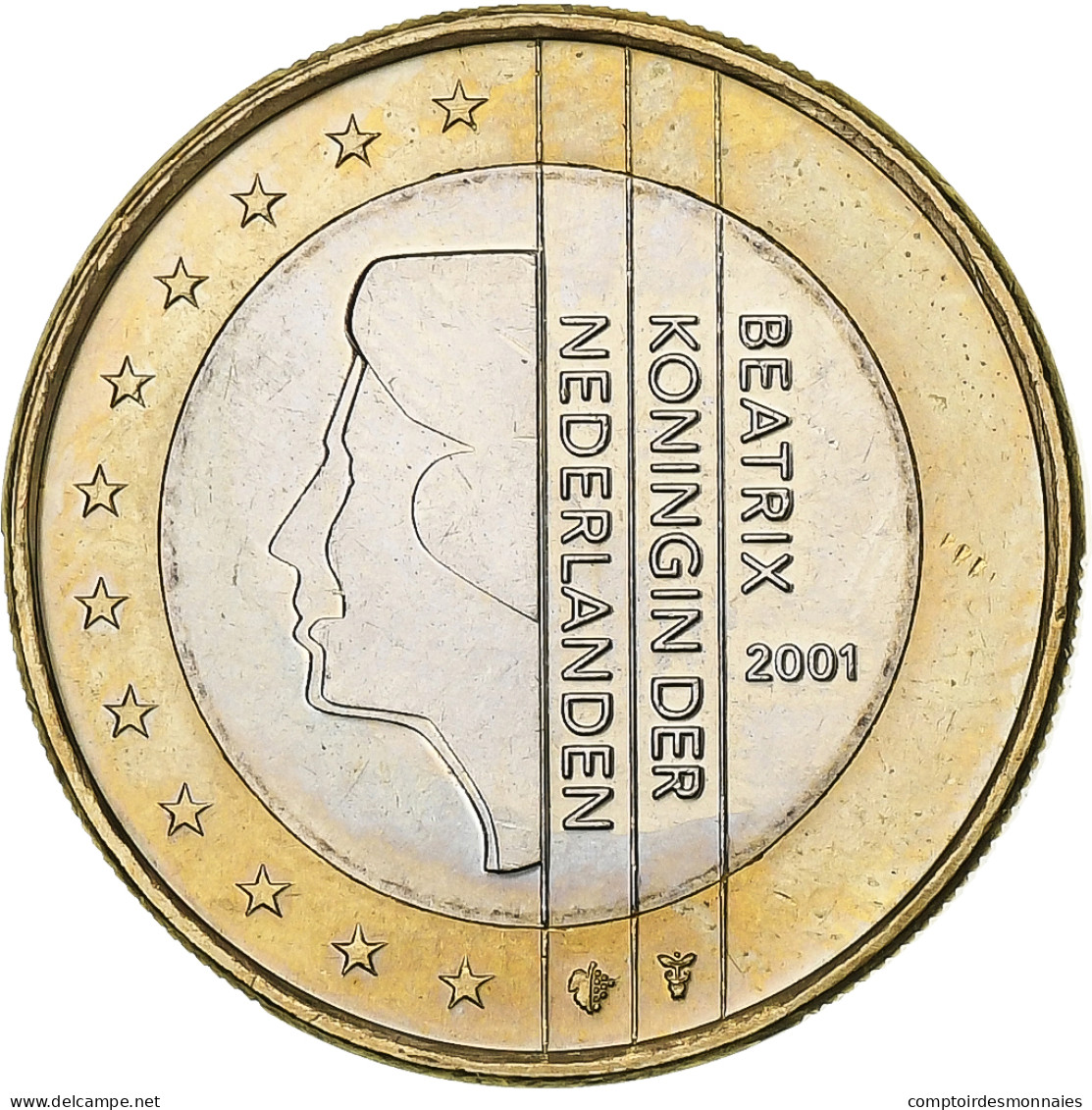 Pays-Bas, Beatrix, Euro, 2001, Utrecht, Bimétallique, SPL, KM:240 - Pays-Bas