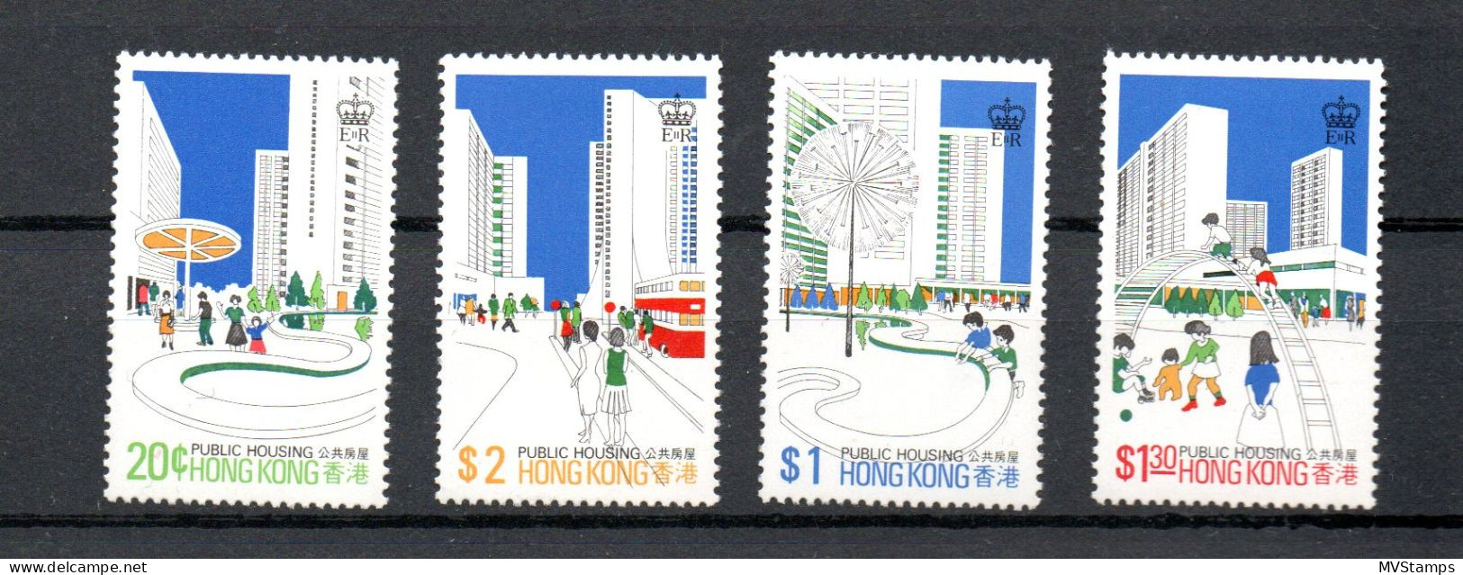 Hong Kong 1981 Satz 376/79 Sozialer Wohnungsbau/Architecture Postfrisch - Used Stamps