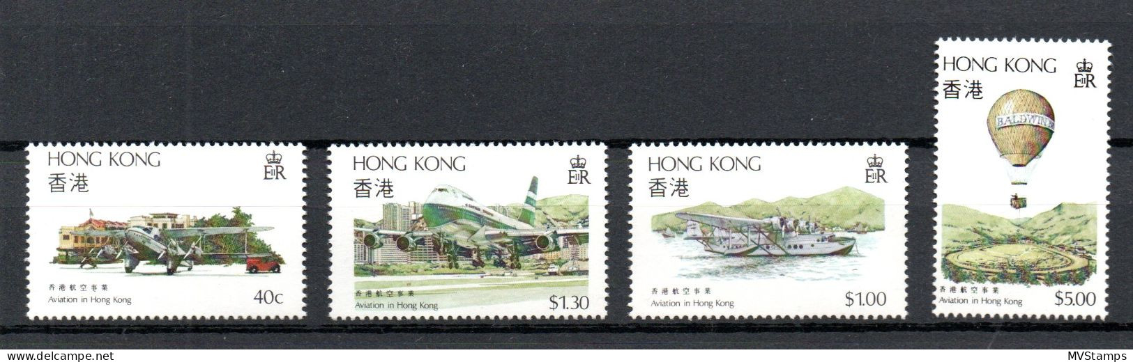 Hong Kong 1984 Satz 423/26 Aviation/Luftfahrt/Flugzeuge Postfrisch - Usados