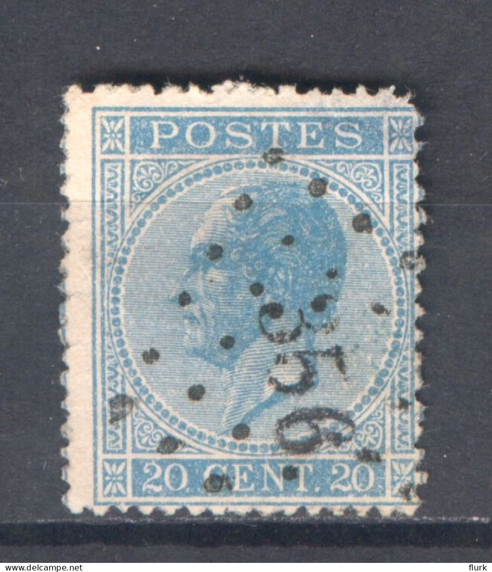 België OCB18 Gestempeld Pt356 Thielen COBA €50 - 1865-1866 Perfil Izquierdo