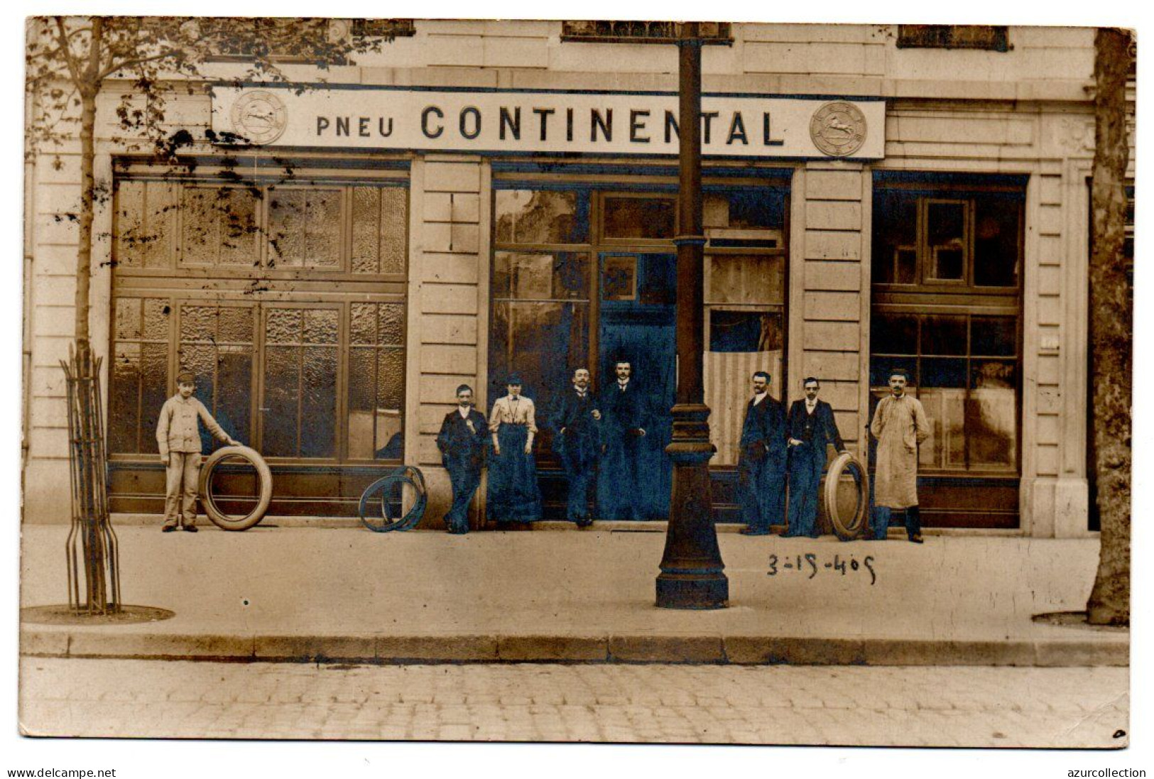 Les Brotteaux. Devanture Magasin De Pneu Continental. Carte Photo Animée - Lyon 6