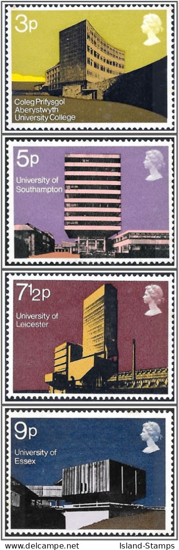 SG890-893 1971 Universities Stamp Set Unmounted Mint Hrd2a - Neufs