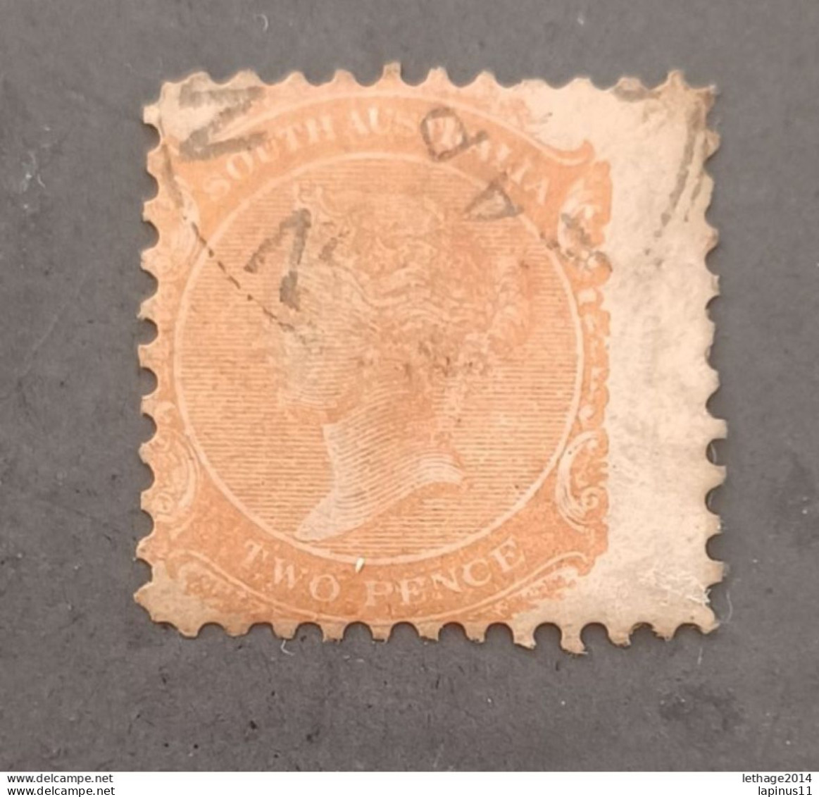 SOUTH AUSTRALIA 1868 QUEEN VICTORIA CAT GIBBONS N 157 PERF 9 VARIETY OF DRILLING, AND MEASUREMENT ERROR - Oblitérés