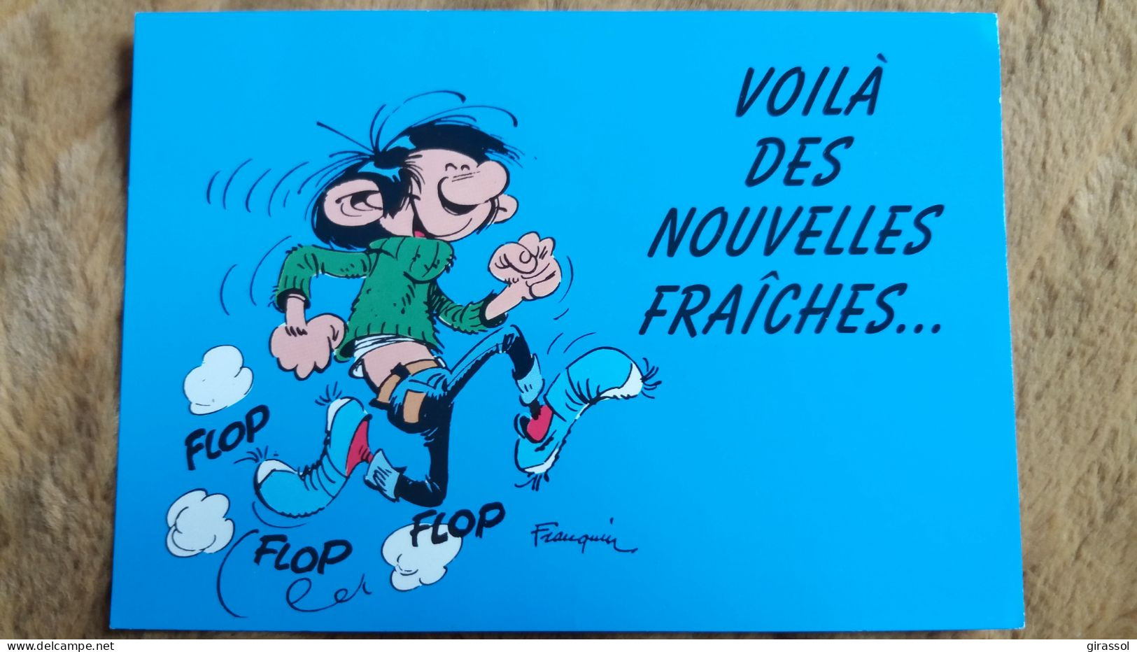 CPM BANDE DESSINEE BD GASTON LAGAFFE FRANQUIN 98 DALIX  1992 VOILA DES NOUVELLES FRAICHES - Comics